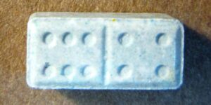 Pressed Pills Blue Dominoes